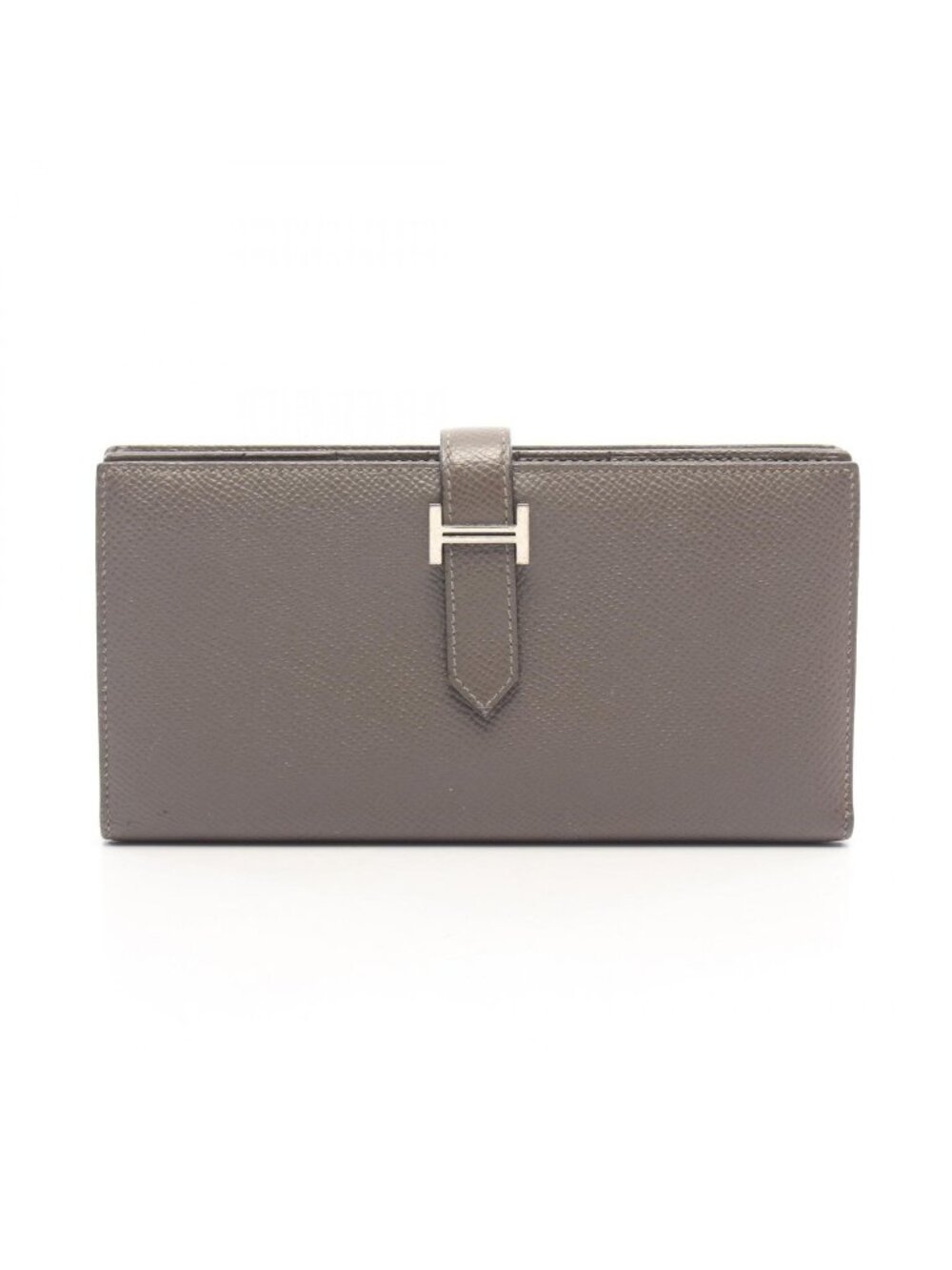 Hermes Bifold Wallet Bearn Soufflet Gris Meyer